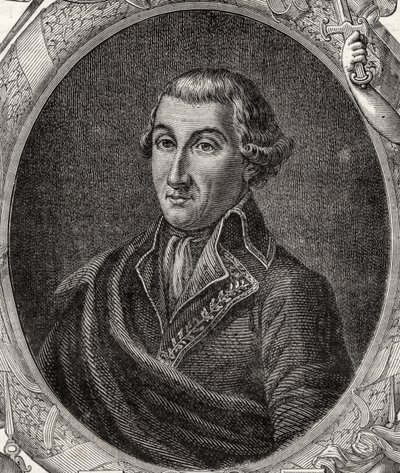 Jean Baptiste Camille Canclaux (1740-1817) z „Histoire de la Revolution Francaise” Louisa Blanca (1811-82) autorstwa French School