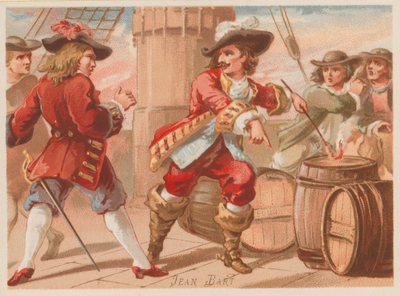 Jean Bart, francuski dowódca marynarki wojennej i korsarz z końca XVII wieku autorstwa French School