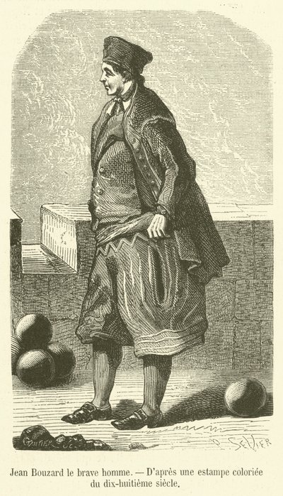 Jean Bouzard odważny człowiek (grafika) autorstwa French School