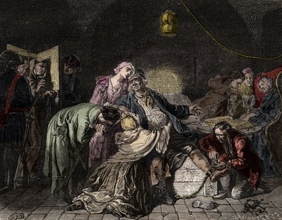 Jean Calas, kalwiński kupiec oskarżony o morderstwo autorstwa French School
