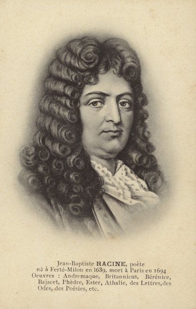 Jean Racine (1639-1699), francuski dramaturg (litografia) autorstwa French School