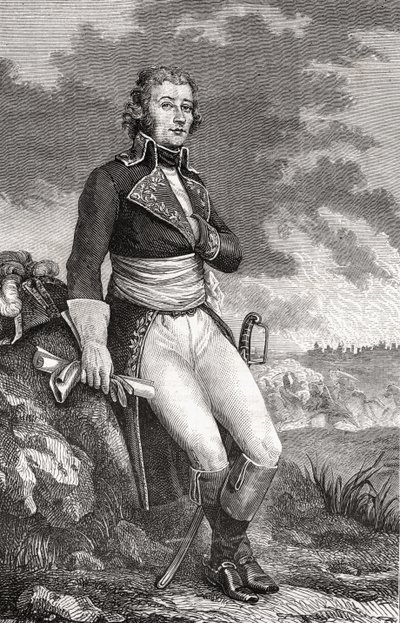 Jean Victor Marie Moreau (1763-1813) z ryciny Parmentiera, z „Histoire de la Revolution Francaise” Louisa Blanca (1811-82) 1847-62 autorstwa French School