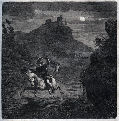 Jean de Laval hrabia de Chateaubriant (Laval-Chateaubriant) (1486-1543) uciekł do Anglii po zamordowaniu swojej żony Franciszka de Foix, hrabiny Chateaubriant (ok. 1495-1537). Grawerunek z 1871 r. w „Histoire Des Cocus Celebres” autorstwa Henry