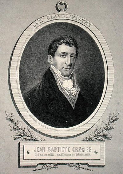 Johann Baptist Cramer (1771-1858) grawerowany przez Alfreda Lemoine (lito) autorstwa French School