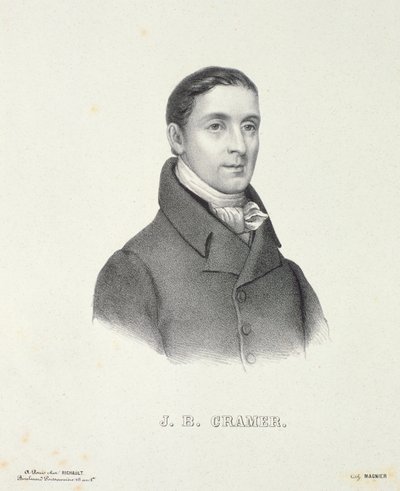 Johann Baptist Cramer (1771-1858) ryty przez Magniera autorstwa French School