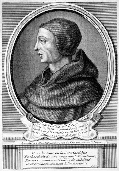 John Duns (Duns Scotus), szkocki ksiądz katolicki, filozof i teolog (grafika) autorstwa French School