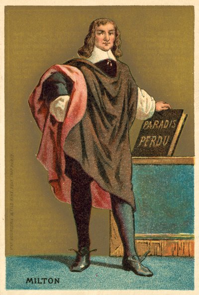 John Milton, angielski poeta (chromolitho) autorstwa French School