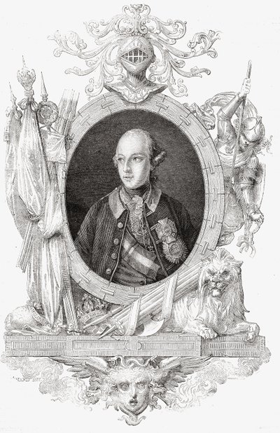 Józef II, z „Histoire de la Revolution Francaise” Louisa Blanca (1811-82) (rycina) autorstwa French School