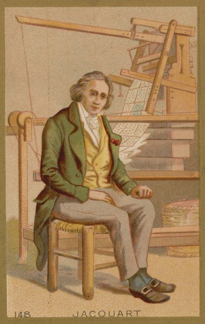 Joseph Marie Jacquard, francuski tkacz i kupiec autorstwa French School