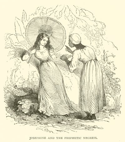 Józefina i prorocza Murzynka (grawerunek) autorstwa French School