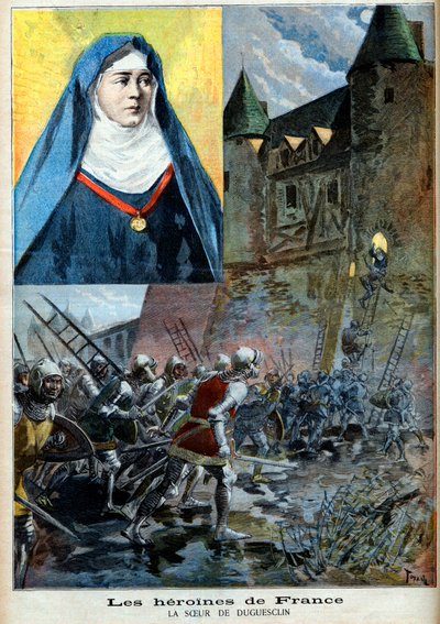 Julienne Duguesclin (1377-1404) benedyktynka, ilustracja „Le Petite Journal” z 23 lipca 1894 (rycina) autorstwa French School