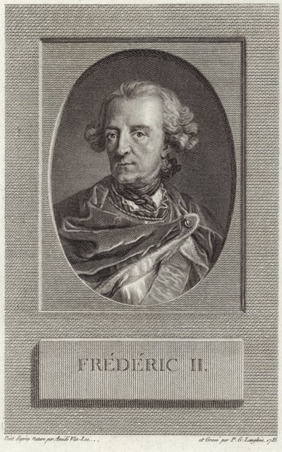 Król Prus Fryderyk II autorstwa French School