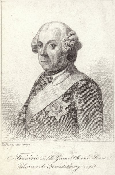Król Prus Fryderyk II autorstwa French School