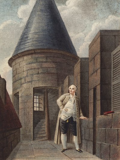 Król Francji Ludwik XVI, na dachu Temple Tower, Paryż autorstwa French School