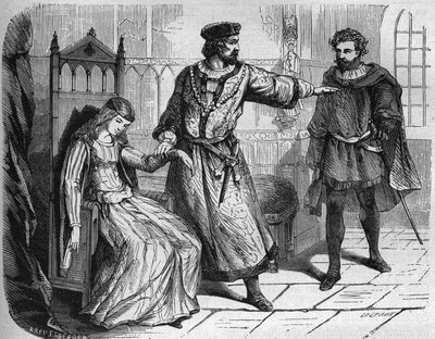 Król Francji Filip VI (Philippe de Valois) (1293-1350) i jego żona Blanche z Nawarry (w. 1333-1398). Grawer w „Historii prostytucji i rozpusty wśród wszystkich narodów świata od starożytności do dnia dzisiejszego” autorstwa dr Th. -F. Debray. autorstwa French School