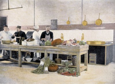 Kuchnia stołówki - w „Albumie militaire”” - Legia Wartownika autorstwa French School