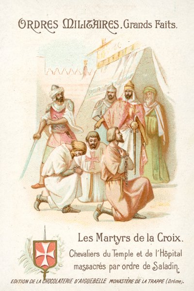 Templariusze i joannici zmasakrowani z rozkazu Saladyna autorstwa French School