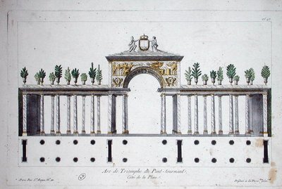 Łuk Triumfalny du Pont Tournant (kolor lito) autorstwa French School