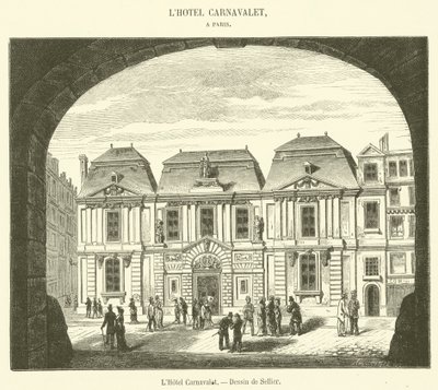 Hotel Carnavalet (grawerowanie) autorstwa French School