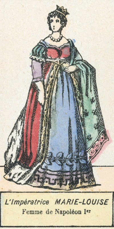 Cesarzowa Marie-Louise, żona Napoleona I (kolorowy grawerunek) autorstwa French School
