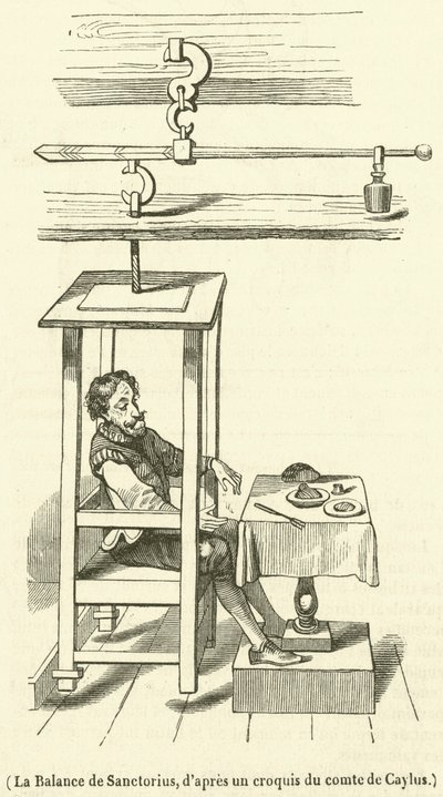 La Balance de Sanctorius (grawerunek) autorstwa French School