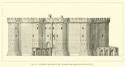 La Bastide, od strony miasta, faksymile płyty Du Cerceau, 1575 autorstwa French School
