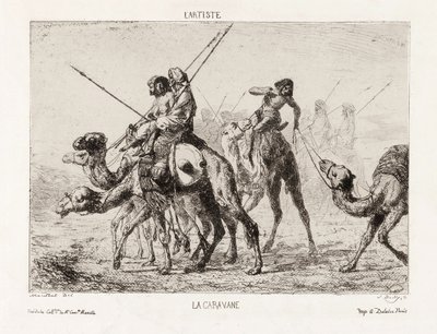 La Caravane, z l"Artiste, wyd. Koniec XIX wieku (litografia) autorstwa French School