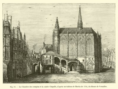 Izba rachunkowa i św. Kaplica według obrazu Martina z 1705 r. z Musee de Versailles autorstwa French School