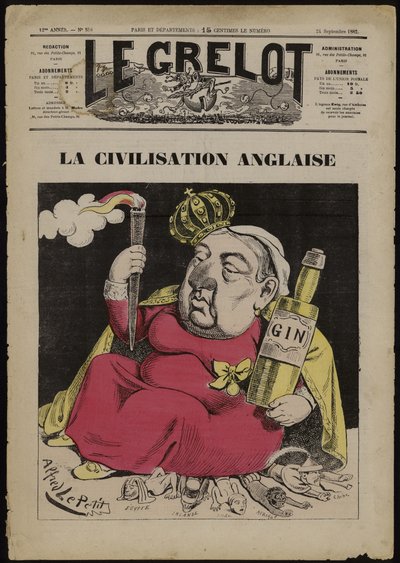 La Civilization Anglaise - na bazie Ginu (kolor lito) autorstwa French School