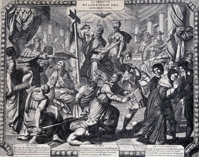 Pogrom jansenistów - almanach satyryczny wydany przez jezuitów autorstwa French School