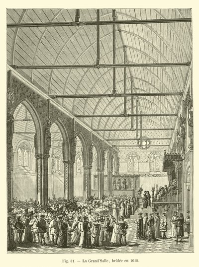 GrandSalle, spalony w 1618 r. autorstwa French School