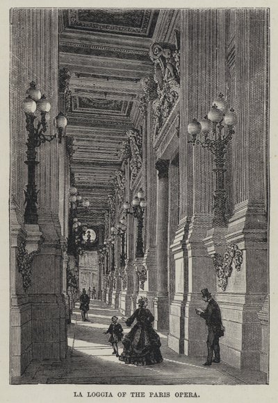La Loggia Opery Paryskiej (grafika) autorstwa French School