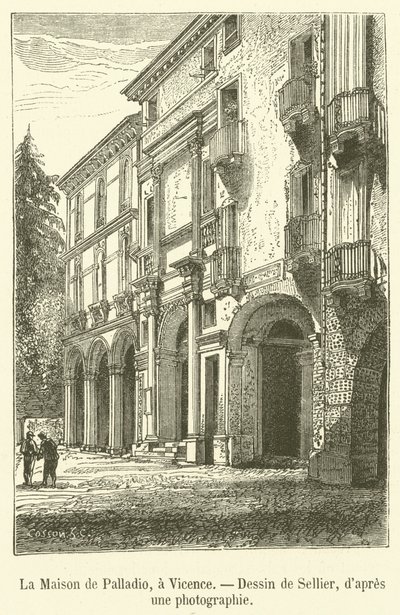 Maison Palladio, Vicence (Grawerowanie) autorstwa French School
