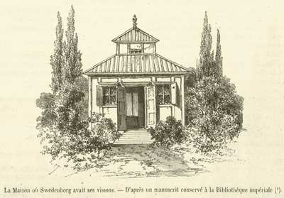 Dom, w którym Swedenborg miał swoje wizje (grafika) autorstwa French School