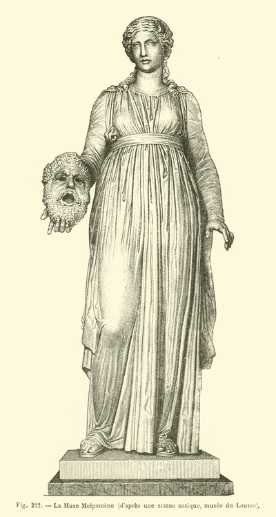 La Muse Melpomene (grafika) autorstwa French School
