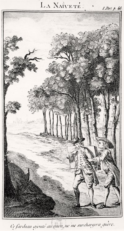 La Naivete (grawerowanie) autorstwa French School
