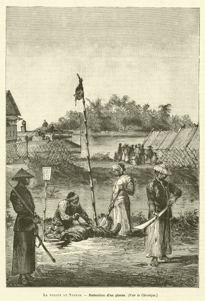 Policja Tonein (grawerowanie) autorstwa French School