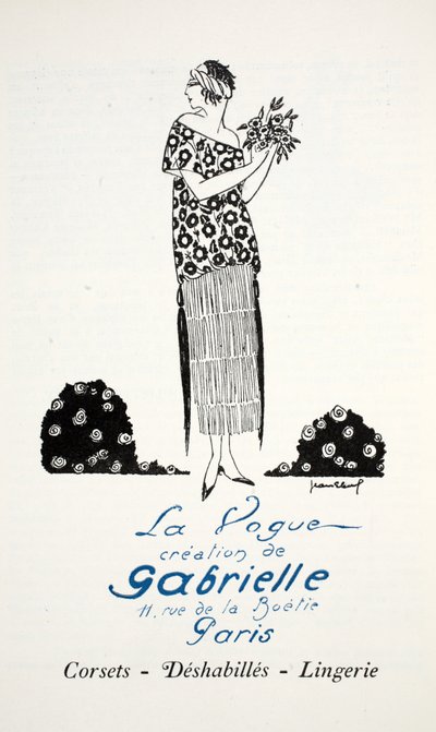 Kreacja La Vogue autorstwa Gabrielle (druk szablonowy) autorstwa French School