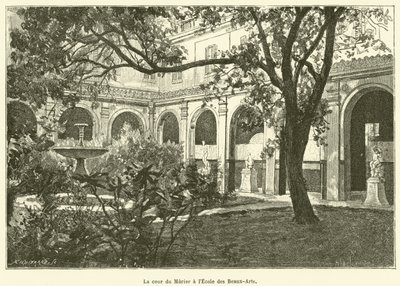 Dziedziniec Murier w Ecole des Beaux-Arts (rycina) autorstwa French School