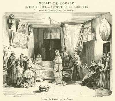 Śmierć Poussina (rycina) autorstwa French School
