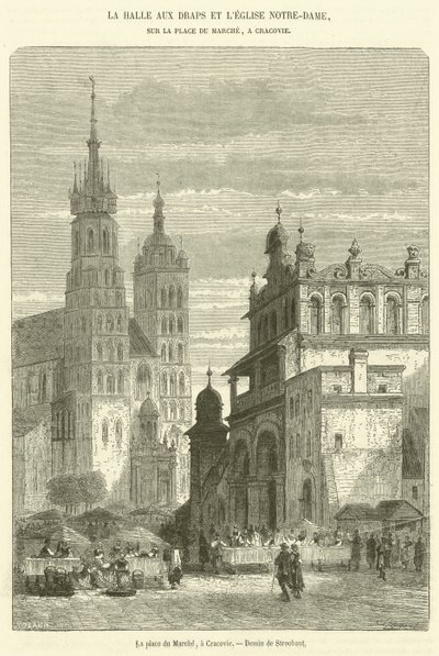 Rynek, Kraków (rycina) autorstwa French School