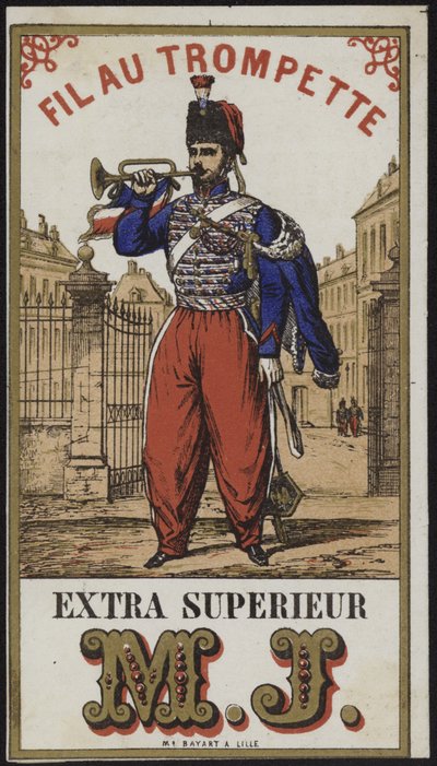 Etykieta na gwint trębaczy autorstwa French School