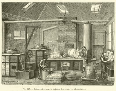 Laboratorium do gotowania konserw (grawerowanie) autorstwa French School