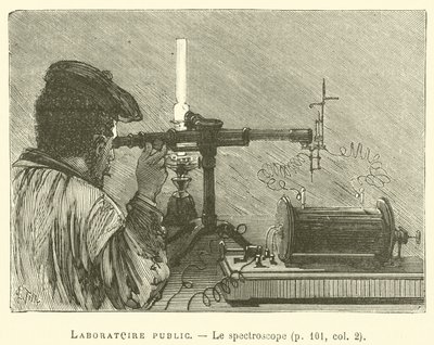 Laboratorium publiczne, Spektroskop (grafika) autorstwa French School