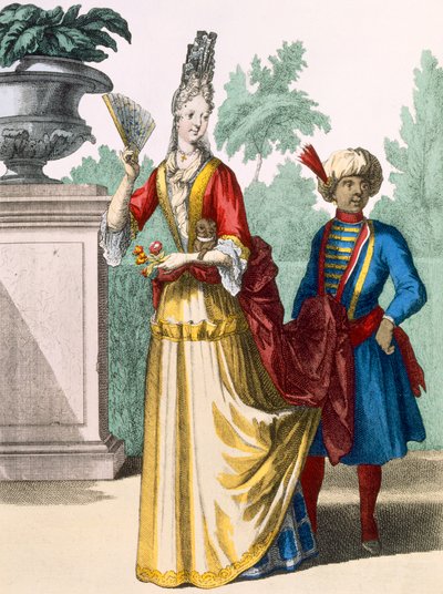 Dama w letniej sukience, ok. 1690-1700 autorstwa French School