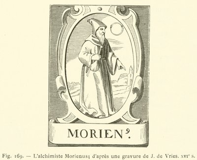 Alchemik Morienus (rycina) autorstwa French School