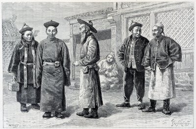 Lamowie i Mongołowie z Ala-Chan - w „”Le Tour du Monde”, II sem. 1887 autorstwa French School