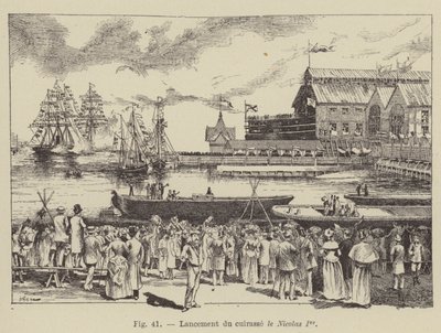 Wystrzelenie kirysu Mikołaj I (grafika) autorstwa French School