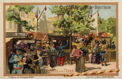 Jachty lądowe (chromolitho) autorstwa French School