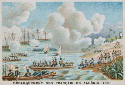 Lądowanie Francuzów w Algierii, 1830 autorstwa French School